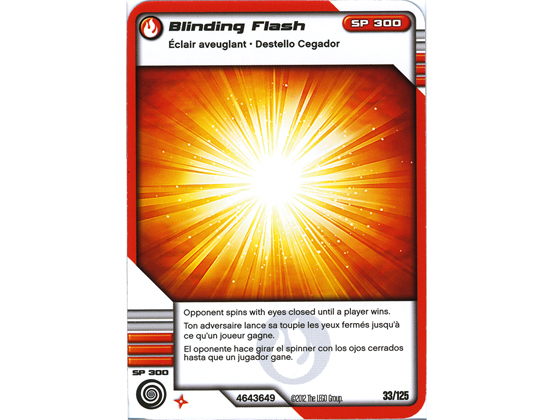 Ninjago Masters of Spinjitzu Deck #2 Game Card 33 - Blinding Flash - North American Version