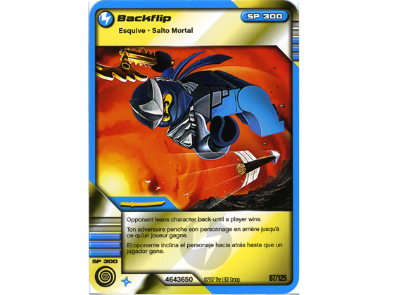 Ninjago Masters of Spinjitzu Deck #2 Game Card 67 - Backflip - North American Version